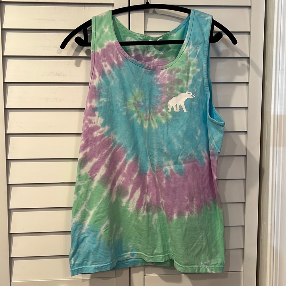 Tie dye comfort colors tuskwear collection tank top roll tide